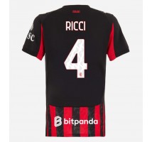AC Milan Samuele Ricci #4 Koszulka Podstawowa damskie 2025-26 Krótki Rękaw